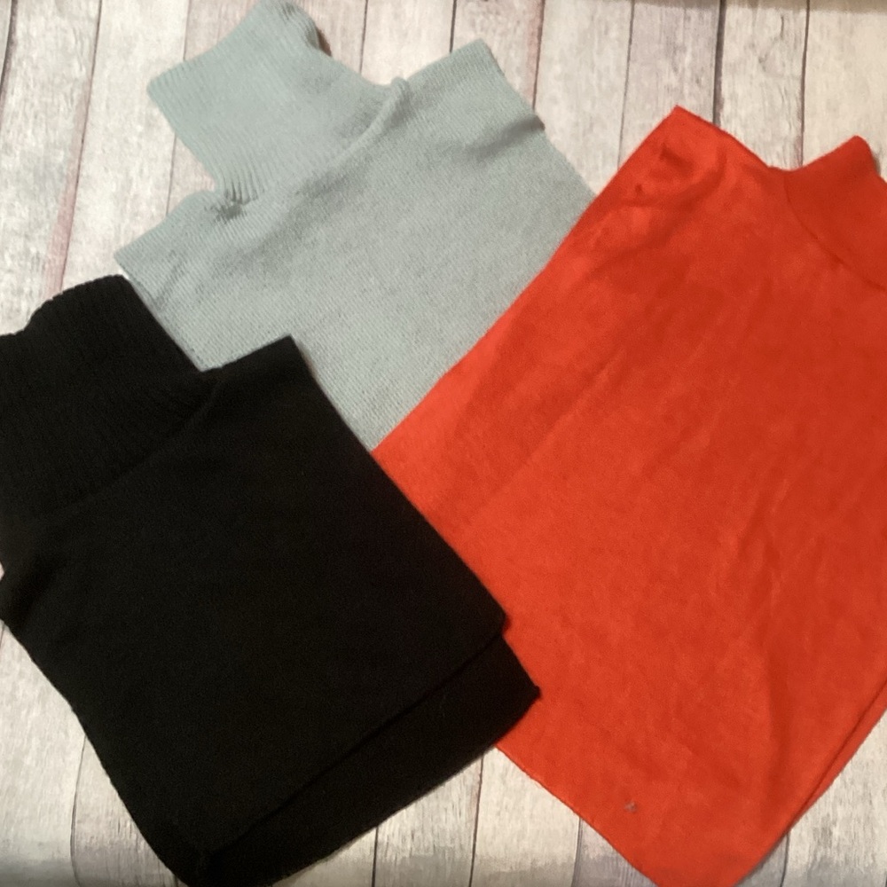Stylish Women's Sweater Set - Black, Gray, and Orange